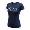Dámske tričko s krátkym rukávom Sensor Merino Active Songbirds deep blue M