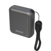 Ultra kompaktná power banka Dudao K22+ 10 000 mAh 22,5 W USB-C s príveskom/káblom – sivá (Ultra kompaktná power banka Dudao K22+ 10 000 mAh 22,5 W USB-C s príveskom/káblom – sivá)