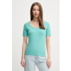 Tričko United Colors of Benetton dámske, tyrkysová farba, 3FJHD401P XS