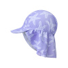 Swim Essentials Plavkový klobúk s ochranou krku UPF 50+ Lila Sea Star 2-4 rok.