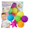 Farebné Mäkké Loptičky Senzorické Lopty 6 Ks Senzorické Hračky