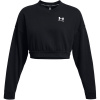 Under Armour Rival Terry Crew Cropped Sweatshirt Black 10 (S)