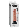King Cock 6 Vibrating Cock - pružný a realistický vibrátor s prísavkou (15cm)