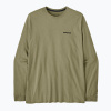 Pánske tričko longsleeve Patagonia P-6 Logo Responsibili p-6 outline/gumtree green