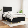 Box spring postel s matrací černá 120x200 cm textil Černý 3142243