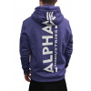 Alpha Industries Back Print Hoody pánska mikina Night Purple Farba: fialová, Veľkosť: XL