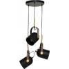 Atmosphera Závesná lampa, 3 svetlá, čierna, 12 cm