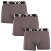 3PACK pánske boxerky Styx dlhé športová guma modré (U9676869) L