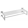 Sapho X-SQUARE polička na uteráky dvojitá s hrazdou 650x155x255mm, chróm SPH XQ412