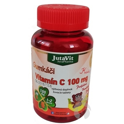 JUTAVIT GUMKÁČI Vitamín C 100 mg Kids 60 ks želé