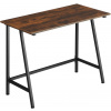 tectake 404421 stôl newton 100x50x77cm industrial tmavé drevo