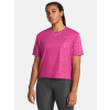 Dámske tričko Under Armour Vanish Energy Emboss Crop SS Ružová XS