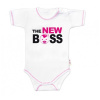 Body krátky rukáv s vtipným textom, The New Boss, veľ. 80, holka