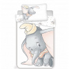 Disney Jerry Fabrics Bavlnené obliečky BABY DUMBO GREY Bavlna de luxe 1x40x60,1x100x135 cm