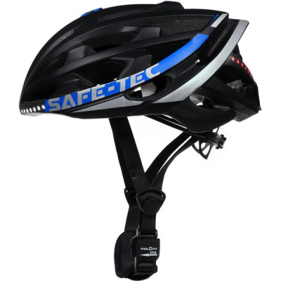 Safe-Tec TYR 2 múdra helma na bicykel S (53cm - 55cm) čierna-modrá