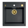 Alveus FORMIC 20 kuchynský granitový drez so sifónom,spodná montáž Twilight+prepad gold 1103766ST+gold