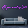LED neon - All you need is Love Farba neónu: 11 FIalová, Šírka neónu: 120cm, Orez neónu: Cut to Shape (výrez do tvaru)