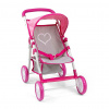 Detský kočík pre bábiky Natalie – ružový, sivý Milly Mally