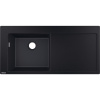 HANSGROHE S5110-F45 SilicaTec granitový drez s odkvapávacou plochou, ľavý, montáž na pracovnú dosku, 1050 x 510 mm, grafitová čierna, 43330170