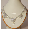 Svadobný krištáľový náhrdelník trojkameň set