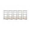 Fistar !!! Akčný balíček: 5x Regál 1800x1200x500 mm kovový zinkovaný 5-policový, nosnost 875 kg