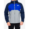 Bunda do dažďa The North Face Stratos Jacket - monument grey/tnf blue
