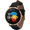 Garett Smartwatch Verona zlatá, čierna koža