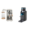 ECM Puristika PID, cream, olive + Rancilio Rocky Doserless, black