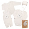 New Baby Dojčenská súprava do pôrodnice For Sweet Bear biela Béžová