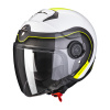Moto SCORPION EXO-CITY ROLL perleťová bílo/fluo žltá XS