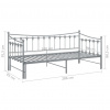 vidaXL Rám rozkladacej pohovky sivý kovový 90x200 cm - Sivá - 168536-102860