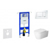 Geberit Duofix - Modul na závesné WC s tlačidlom Sigma30, biela/lesklý chróm + Duravit ME by Starck - WC a doska, Rimless, SoftClose 111.355.00.5 NM5