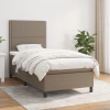 Box spring postel s matrací taupe 100 x 200 cm textil Hnědošedá 3141677
