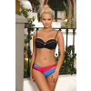 Marko Dvojdielne plavky 2x push-up Marko Magnolia Nero-Ortensia Blu-Fresia M-584 (12) čierno-nebesky modré, Veľkosť 44/XXL, Farba čierna-nebesky modrá-malinová