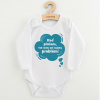 Detské body s potlačou New Baby Keď plačem, tak mám asi nejaký problém! modrá - 80 (9-12m)