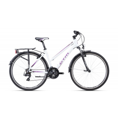 CTM trekingový bicykel MAXIMA 1.0 - bielofialová perleť 28" 2023 L Externý sklad