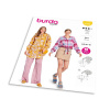 Strih Burda 5723 - Tunika, dlhá košeľa, voľná košeľa, košeľa so skrytým zapínaním, vrchná košeľa