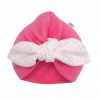 Dievčenská čiapočka turban New Baby For Girls dots - 74 , Ružová