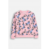Detská bavlnená mikina Coccodrillo ružová farba, vzorovaná, FROSTING PUDDLE GIRL KIDS ZC5132102FGK 104