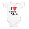 Body krátký rukáv Baby Nellys, I love mom & dad - 86 (12-18m)