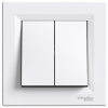Dvojitý vypínač Asfora IP20 White