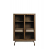 Unique Drevená vitrína do obývačky Barrali – tmavý dub, 160 cm (46722931)