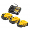 Sada Nabíjačka Slim XR Li-Ion 10,8V, 14,4V a 18V + 3x5,0Ah akumulátor DEWALT DCB1104P3