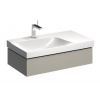 Geberit Xeno 2 - Skrinka pod umývadlo 90 cm, s odkladacou plochou, zásuvka s LED svietidlom, sivobéžová 500.513.00.1
