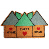 Home Elements Rohožka z kokosových vlákien, Home sweet home, domčeky, 40 x 60 cm
