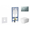 GEBERIT - Duofix Set předstěnové instalace, klozetu ME by Starck a sedátka softclose, tlačítko Sigma01, matný chrom SANI11CP2110