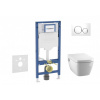 GEBERIT - Duofix Set předstěnové instalace, klozetu TECEone a sedátka softclose, tlačítko Sigma20, bílá/lesklý chrom SANI11CT3103