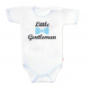 Body krátky rukáv s vtipným textom, Little Gentleman, chalan, veľ. 74