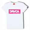DAVCA Dámske tričko white pink logo XS