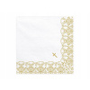 PartyDeco servítky zlatý ornament 1. sväté prijímanie 33x33cm